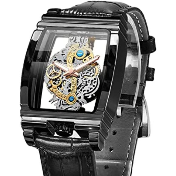 Men's Luxury Hollow Skeleton Watch Retro Gorgeous‎ Gear Carving Design